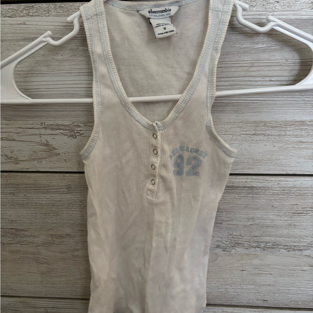 Abercrombie & Fitch white Ribbed Tank